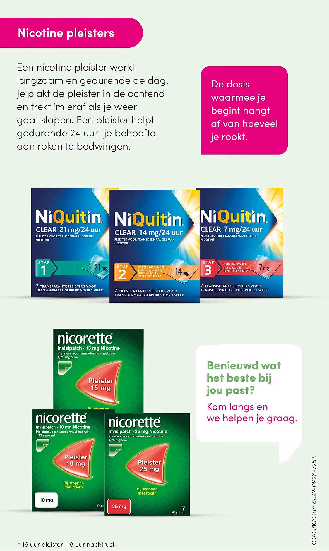 Nicotine pleisters