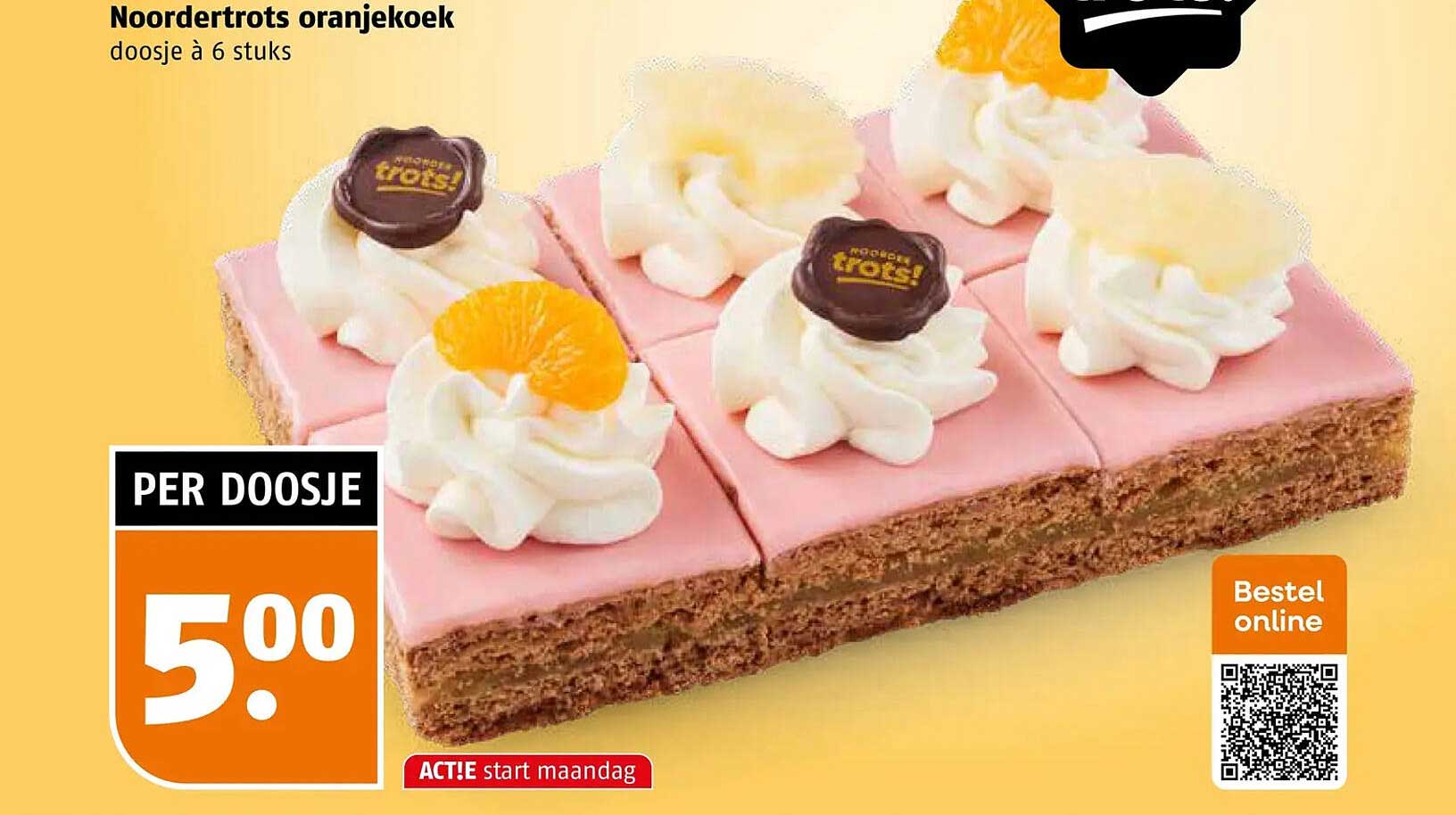 Noordertrots oranjekoek doosje à 6 stuks