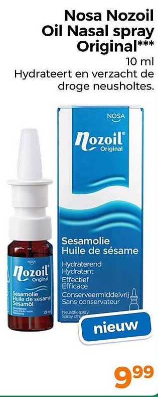 Nosa Nozoil Oil Nasal spray Original*** 10 ml