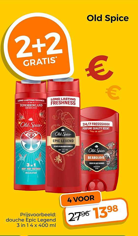 Old Spice 2+2 GRATIS