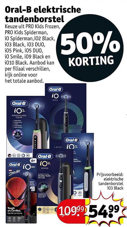 Oral-B elektrische tandenborstel 50% KORTING