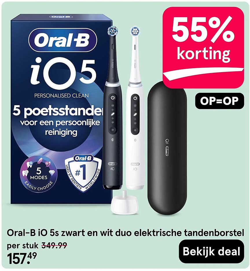 Oral-B iO 5s zwart en wit duo elektrische tandenborstel