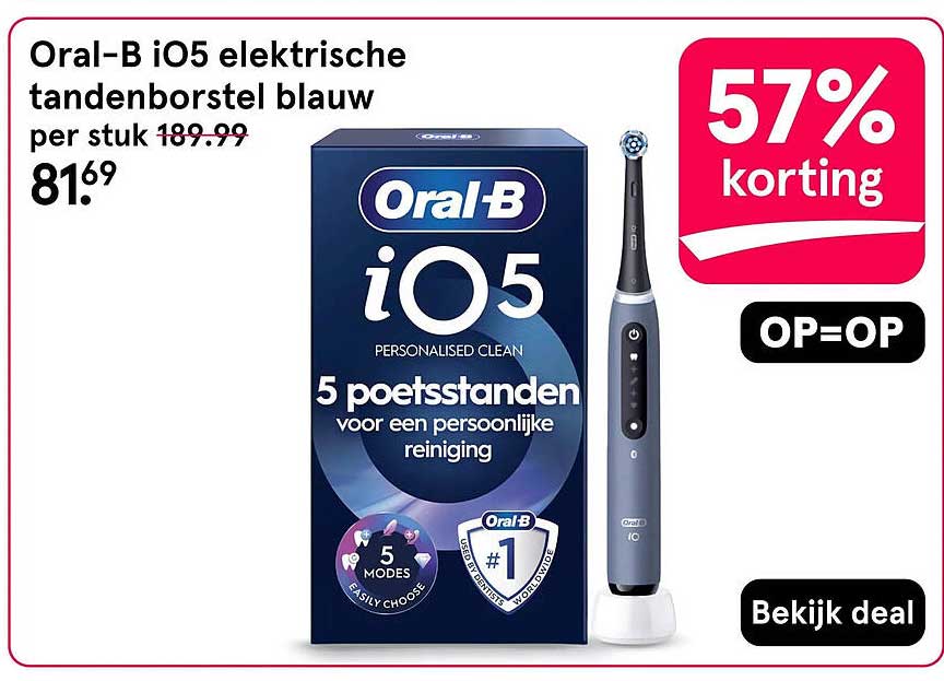 Oral-B iO5 elektrische tandenborstel blauw