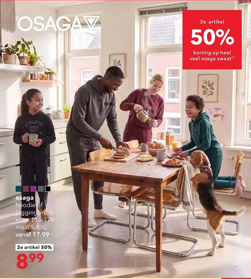 osaga hoodie of joggingbroek 2e artikel 50%