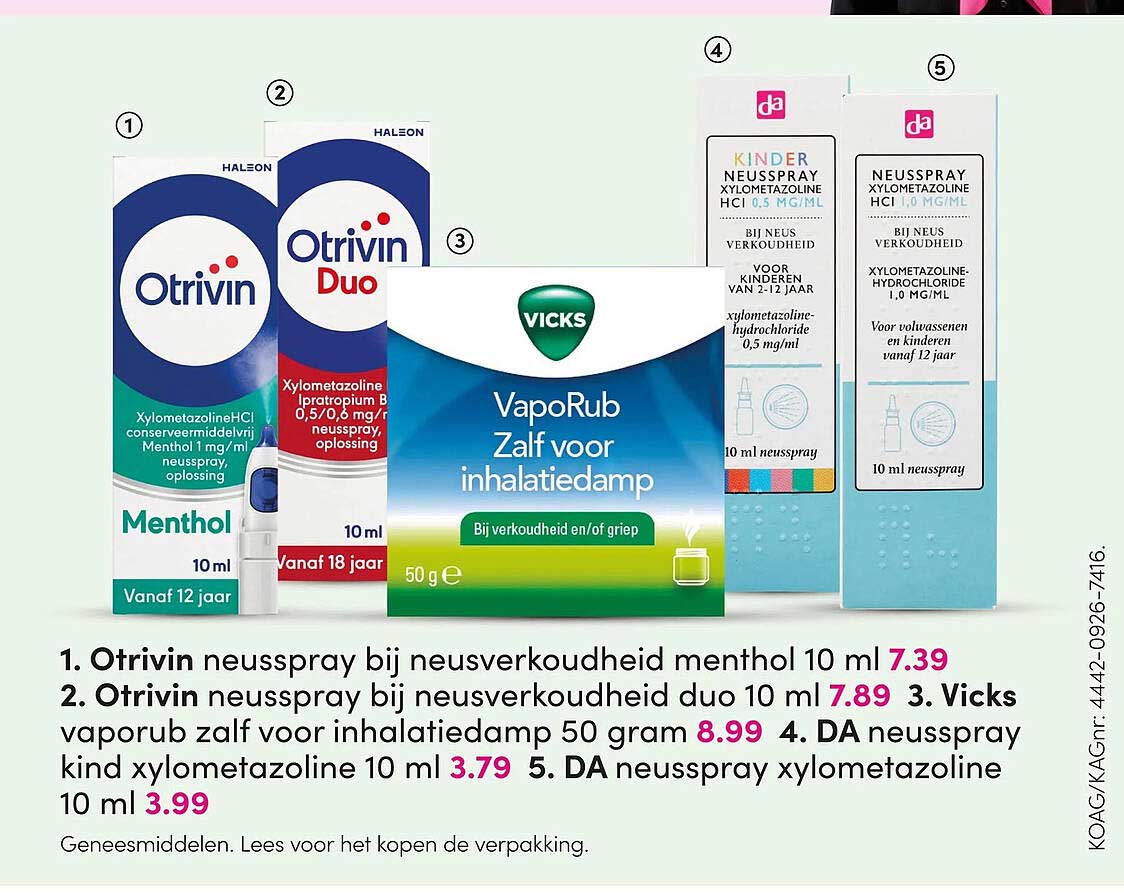 Otrivin neusspray bij neusverkoudheid menthol 10 ml
