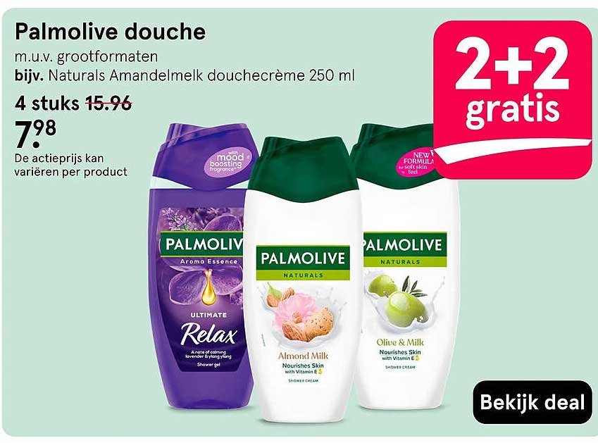 Palmolive douche 2+2 gratis
