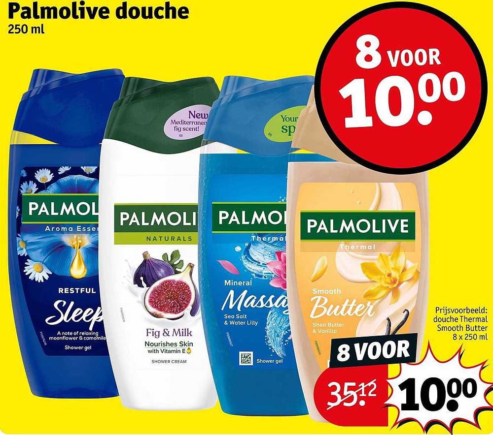 Palmolive douche 250 ml 8 voor 10.00