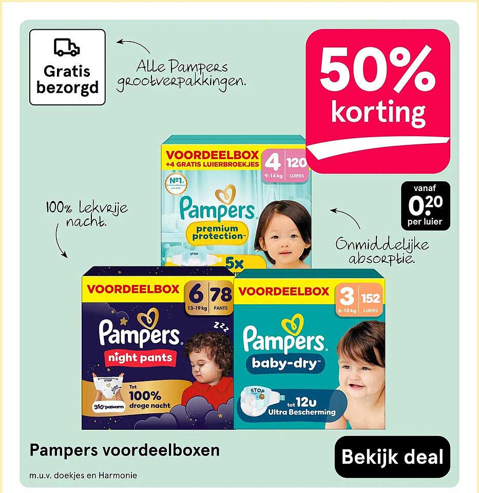 Pampers voordeelboxen