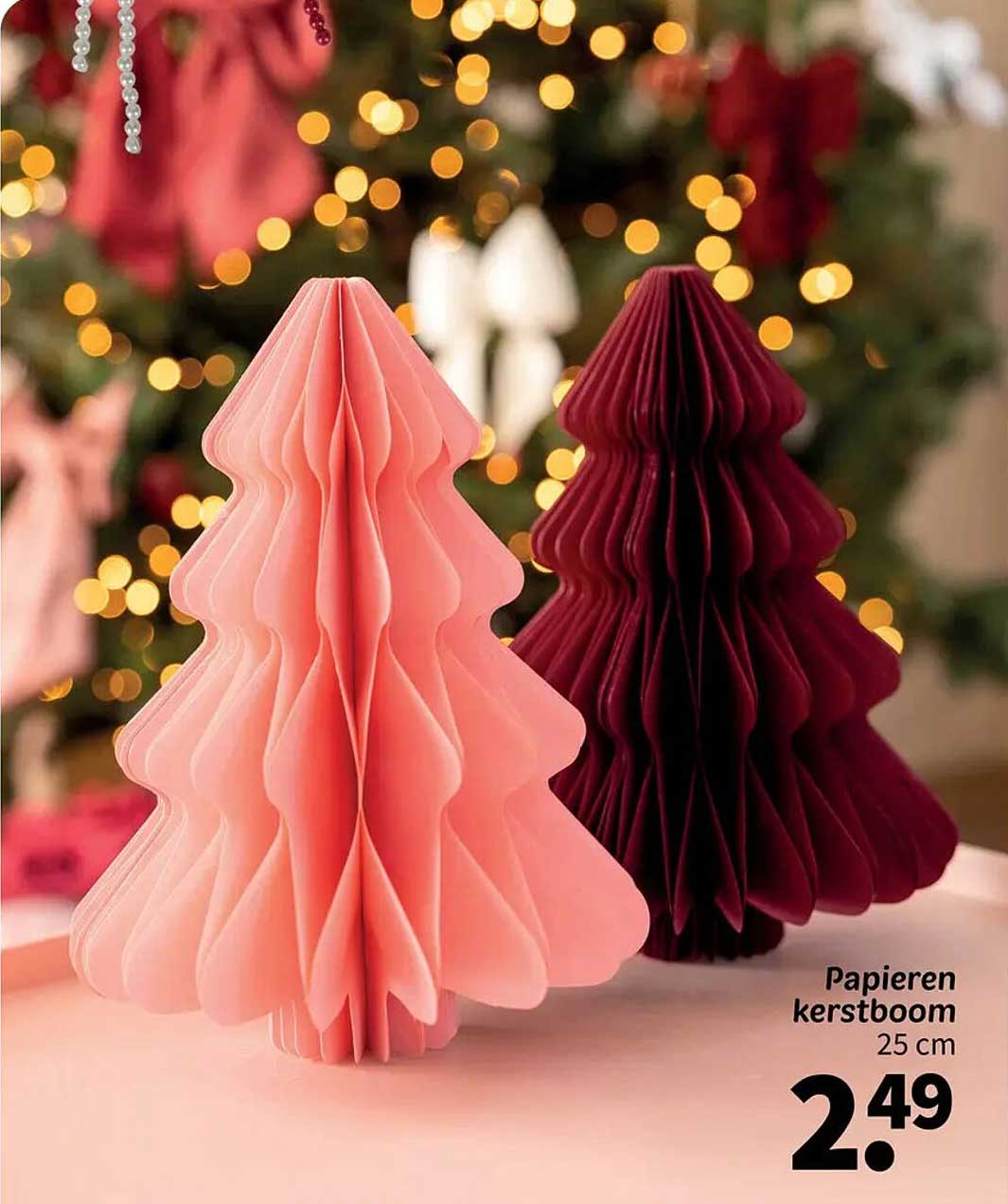 Papieren kerstboom 25 cm
