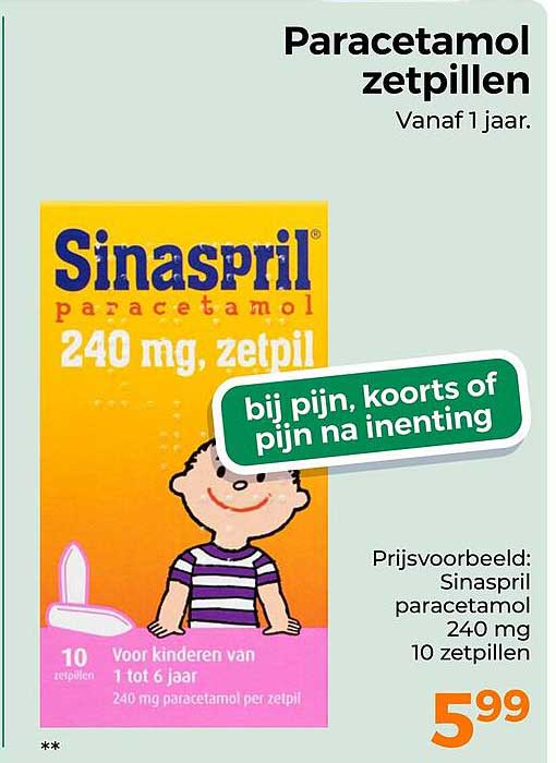 Paracetamol zetpillen