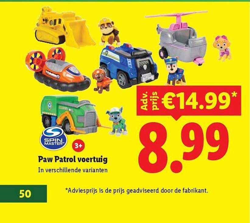 Paw Patrol voertuig In verschillende varianten