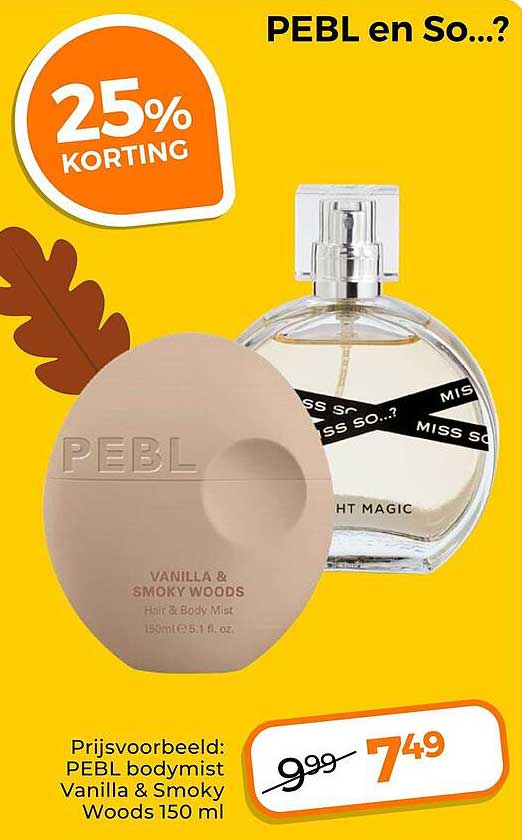 PEBL en So...? 25% korting