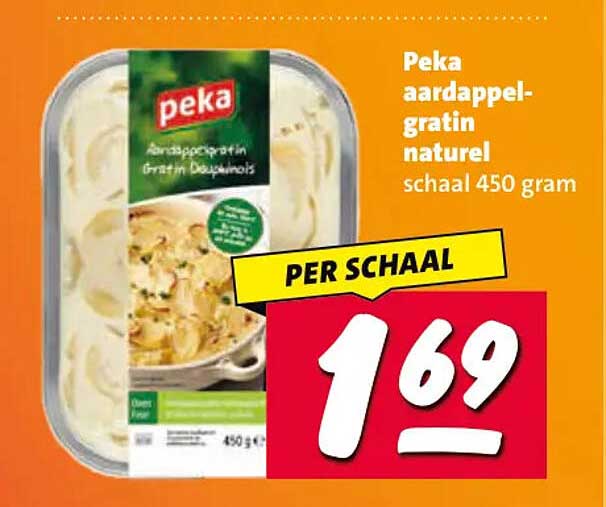 Peka aardappelgratin naturel schaal 450 gram