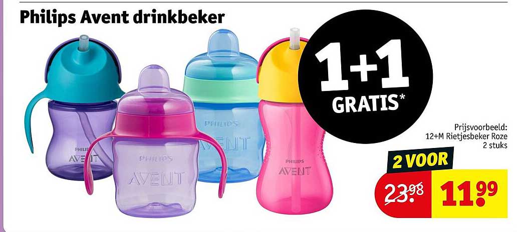 Philips Avent drinkbeker 1+1 GRATIS*