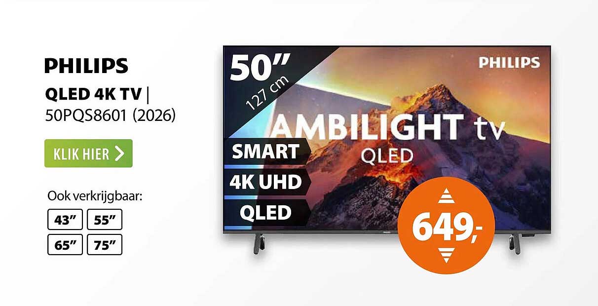PHILIPS QLED 4K TV 50PQS8601 (2026)