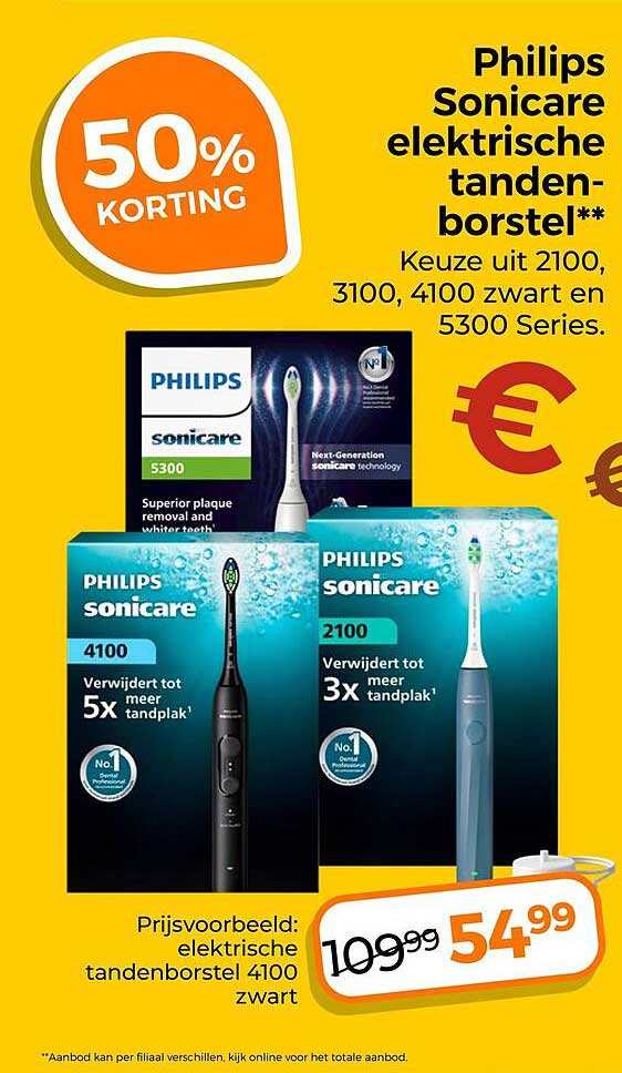 Philips Sonicare elektrische tandenborstel** 50% korting
