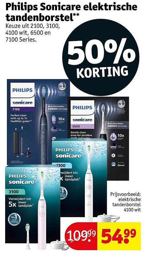 Philips Sonicare elektrische tandenborstel** 50% KORTING