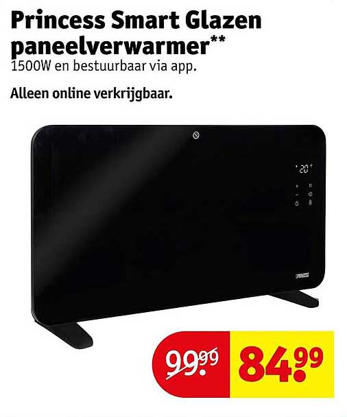 Princess Smart Glazen paneelverwarmer**