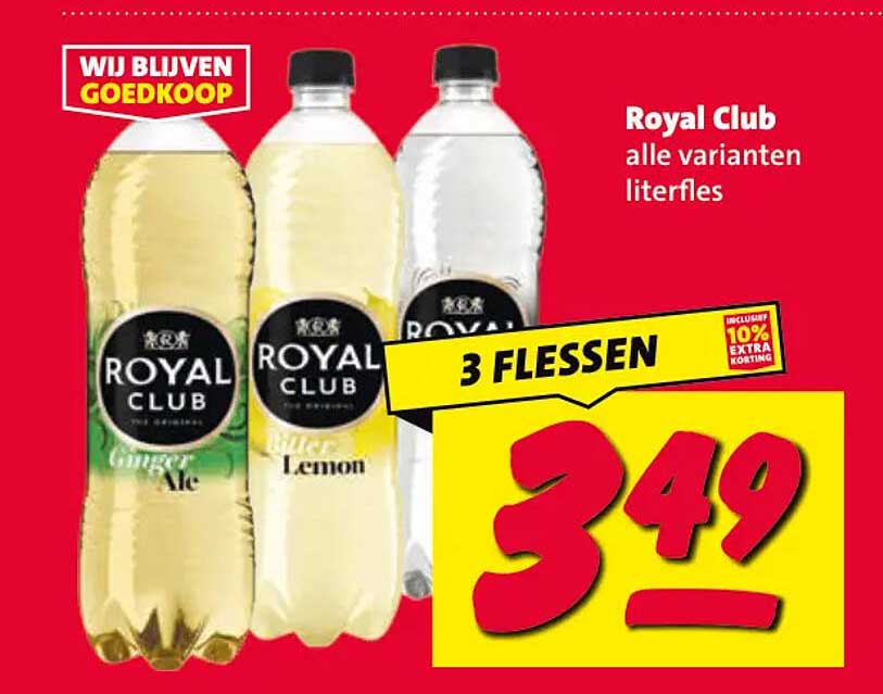 Royal Club alle varianten literfles 3 flessen