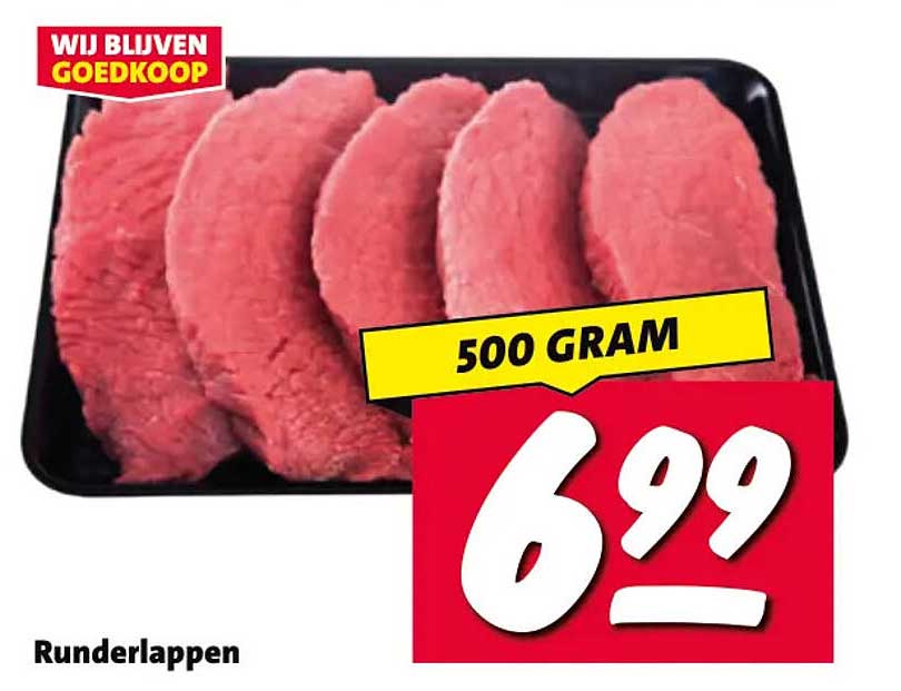 Runderlappen 500 gram