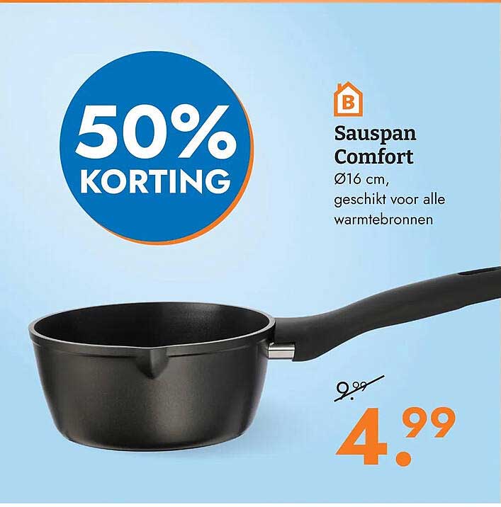 Sauspan Comfort Ø16 cm, geschikt voor alle warmtebronnen 50% korting