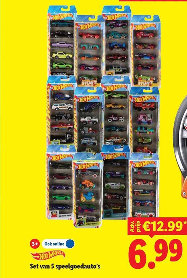 Set van 5 speelgoedauto’s