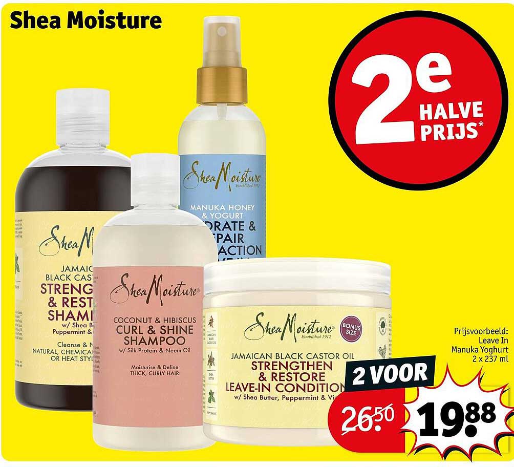 Shea Moisture 2 VOOR 2e HALVE PRIJS