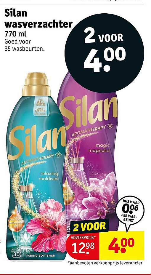 Silan wasverzachter 770 ml 2 VOOR 4.00