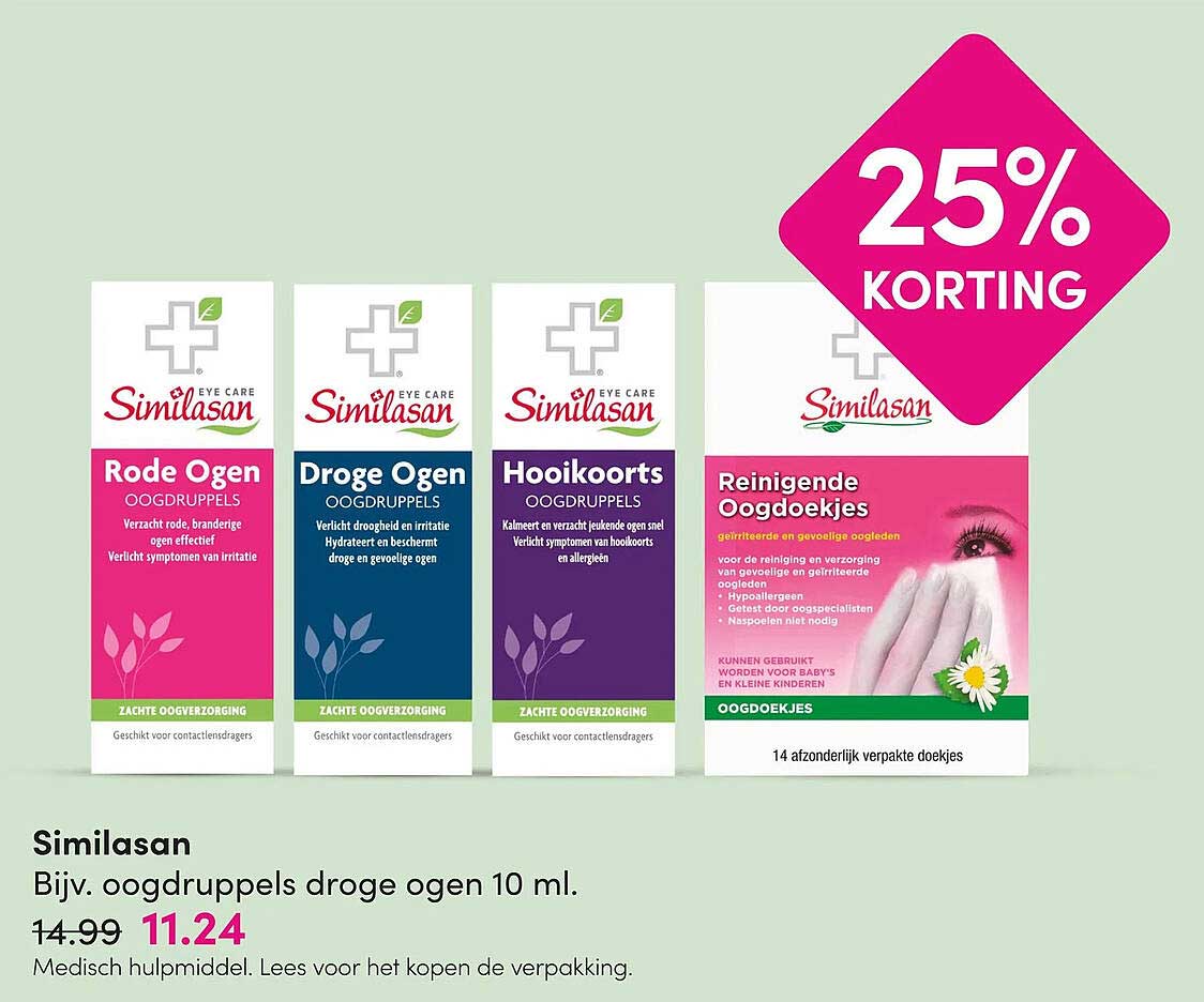 Similasan Bijv. oogdruppels droge ogen 10 ml. 25% KORTING
