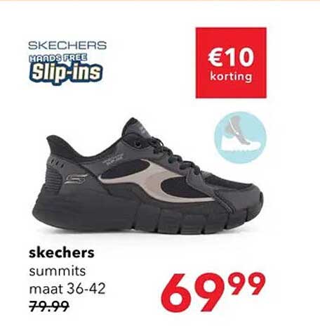 Skechers summits maat 36-42 €10 korting
