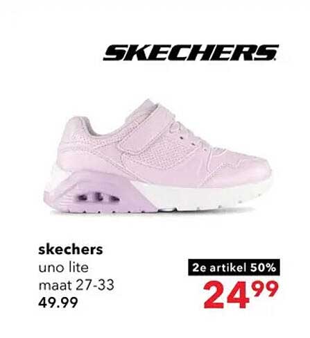 skechers uno lite maat 27-33 2e artikel 50%