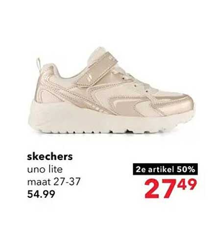 skechers uno lite maat 27-37 2e artikel 50%