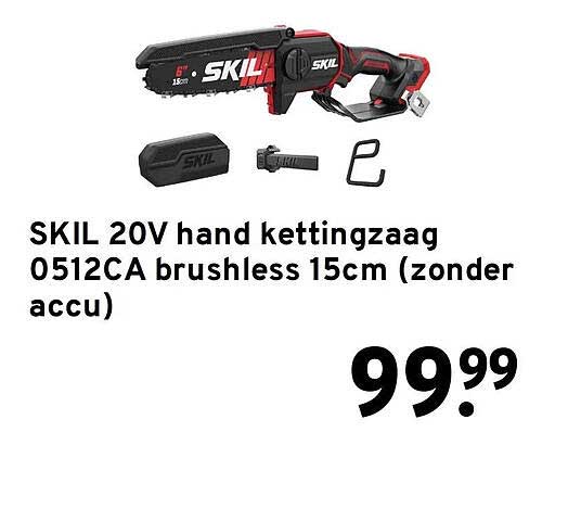 SKIL 20V hand kettingzaag 0512CA brushless 15cm (zonder accu)