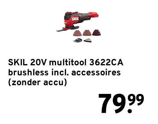 SKIL 20V multitool 3622CA brushless incl. accessoires (zonder accu)