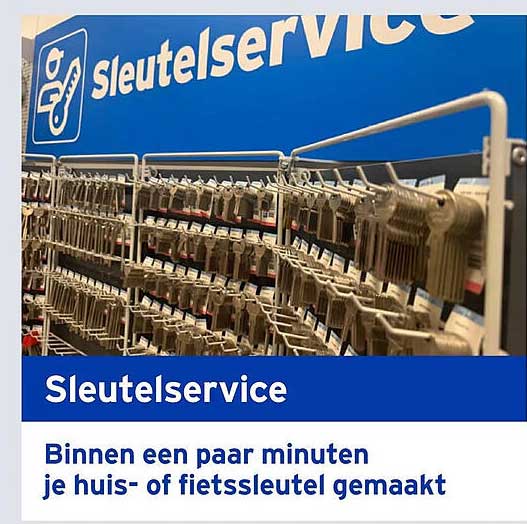 Sleutelservice Binnen een paar minuten je huis- of fietssleutel gemaakt