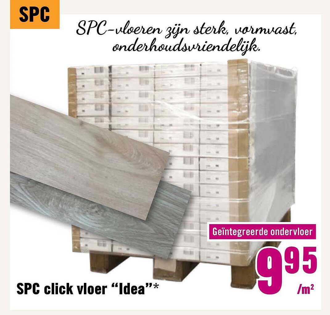 SPC click vloer “Idea”* Geïntegreerde ondervloer