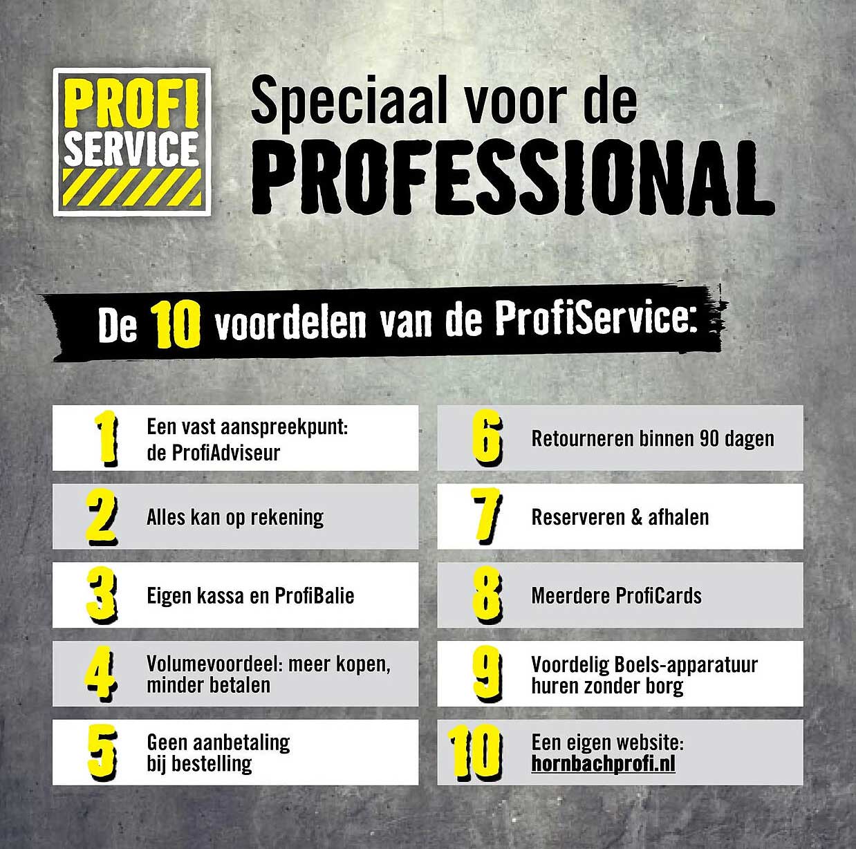 Speciaal voor de PROFESSIONAL