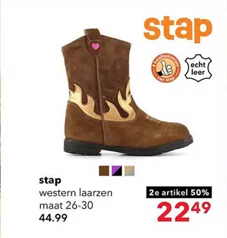 stap western laarzen maat 26-30 2e artikel 50%