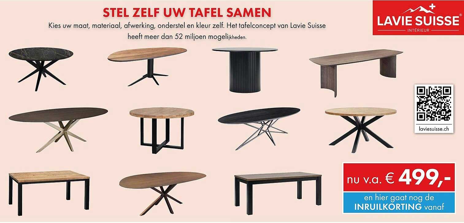 STEL ZELF UW TAFEL SAMEN