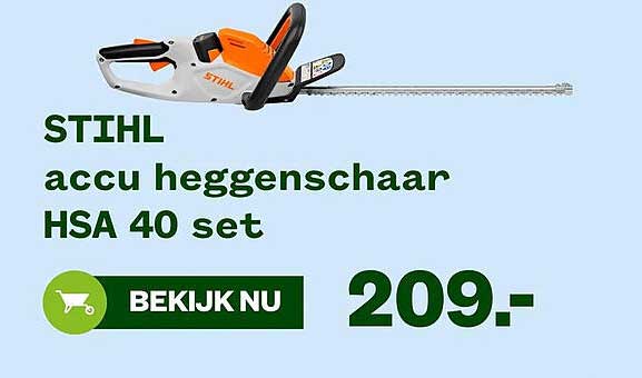 STIHL accu heggenschaar HSA 40 set