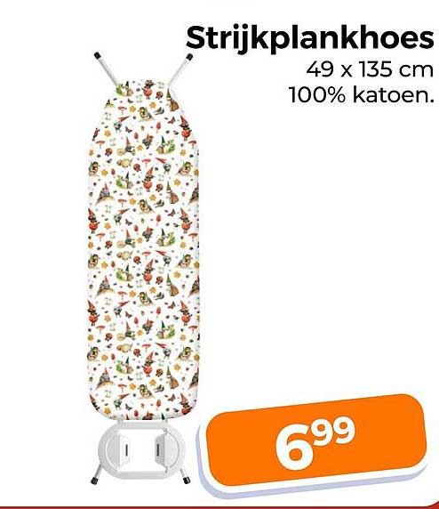 Strijkplankhoes 49 x 135 cm 100% katoen