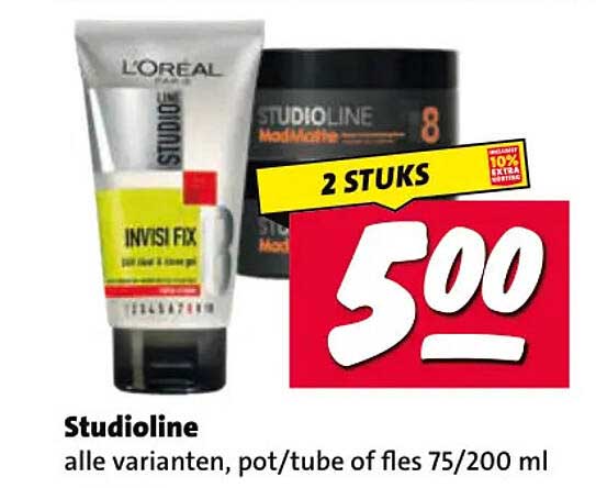 StudioLine alle varianten, pot/tube of fles 75/200 ml 2 STUKS