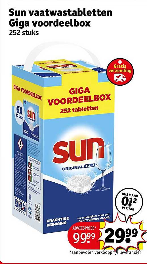 Sun vaatwastabletten Giga voordeelbox 252 stuks