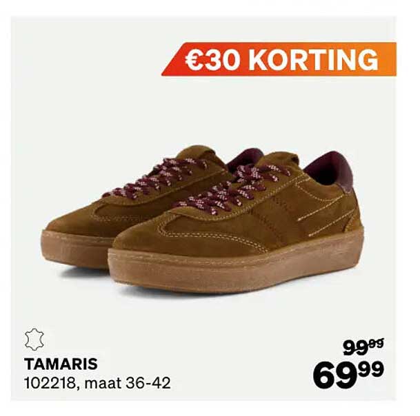 TAMARIS 102218, maat 36-42 €30 KORTING