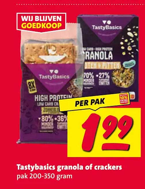 Tastybasics granola of crackers pak 200-350 gram