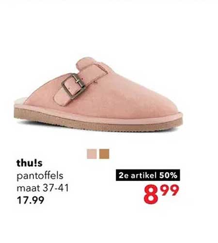 thu!s pantoffels maat 37-41 2e artikel 50%