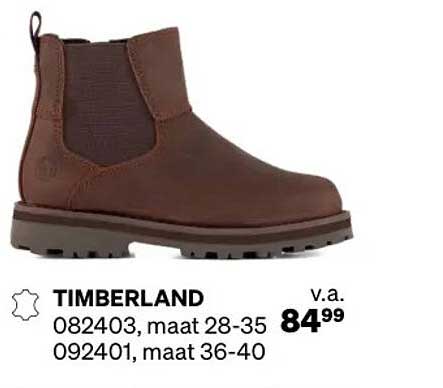 TIMBERLAND 082403, maat 28-35 092401, maat 36-40