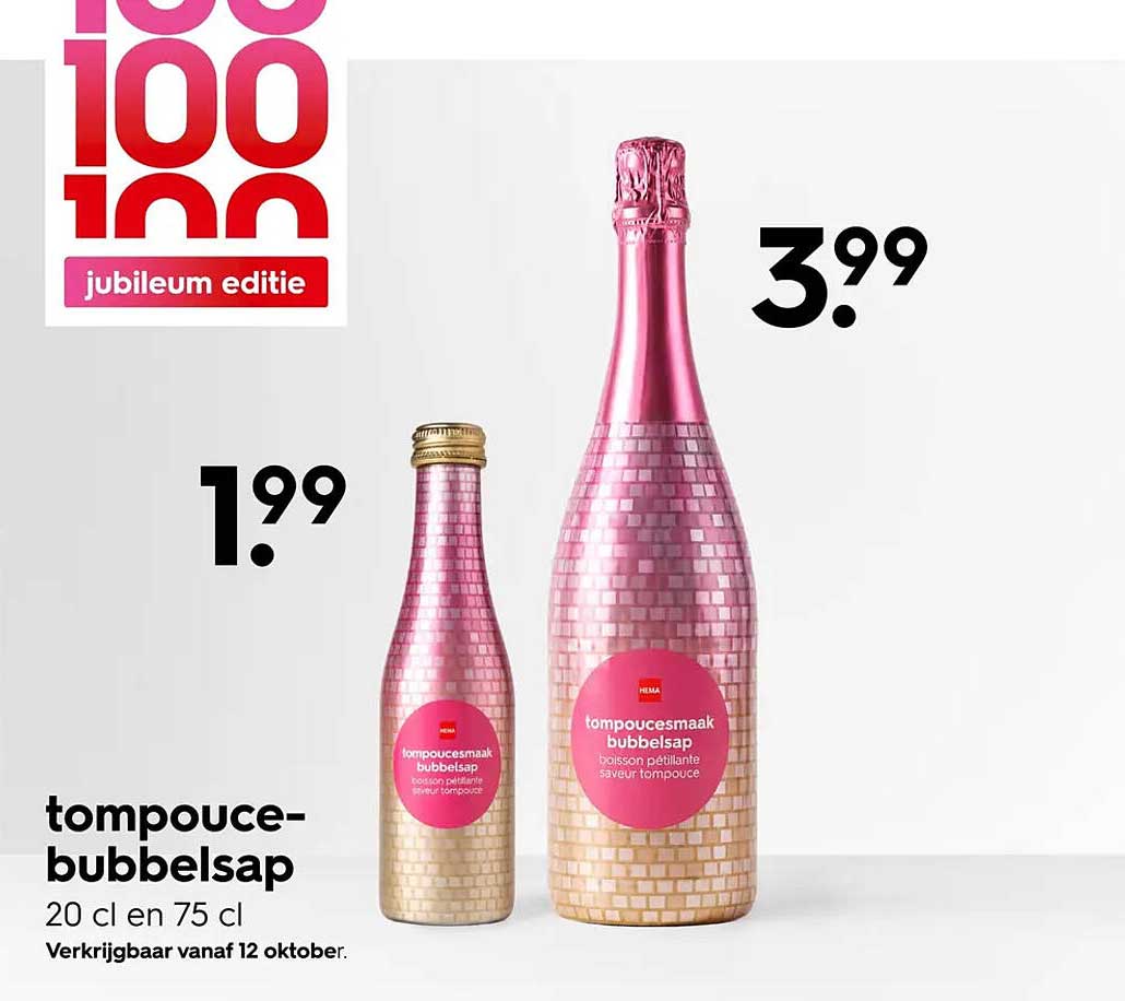 tompouce-bubbelsap 20 cl en 75 cl