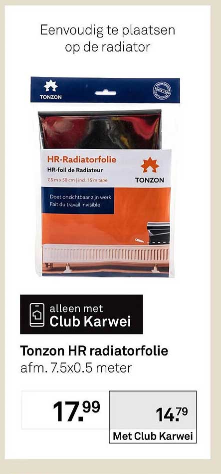 Tonzon HR radiatorfolie