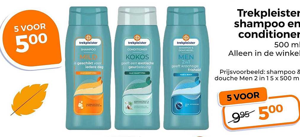Trekpleister shampoo en conditioner 500 ml